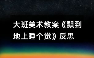 大班美術(shù)教案《飄到地上睡個(gè)覺(jué)》反思
