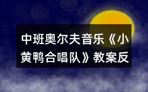 中班奧爾夫音樂(lè)《小黃鴨合唱隊(duì)》教案反思