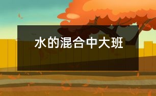水的混合（中大班）