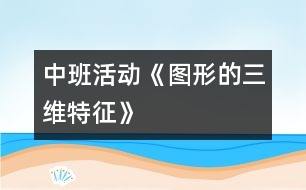 中班活動《圖形的三維特征》