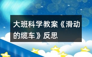 大班科學教案《滑動的纜車》反思