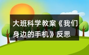 大班科學教案《我們身邊的手機》反思