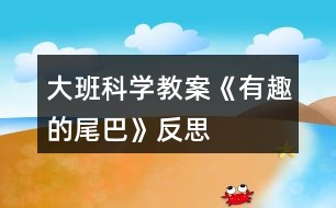 大班科學教案《有趣的尾巴》反思