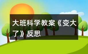 大班科學教案《變大了》反思