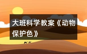 大班科學(xué)教案《動物保護色》