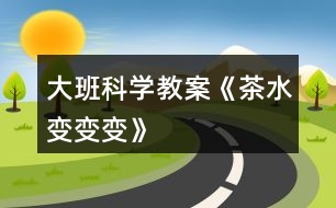 大班科學(xué)教案《茶水變變變》