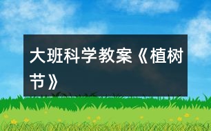 大班科學(xué)教案《植樹(shù)節(jié)》
