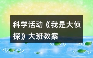 科學(xué)活動《我是大偵探》大班教案