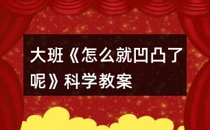 大班《怎么就凹凸了呢》科學教案