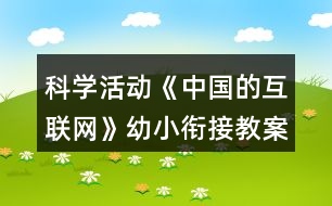 科學(xué)活動《中國的互聯(lián)網(wǎng)》幼小銜接教案