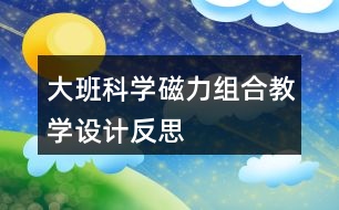 大班科學(xué)磁力組合教學(xué)設(shè)計反思