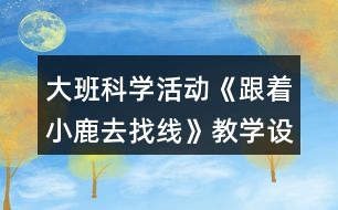 大班科學(xué)活動《跟著小鹿去找線》教學(xué)設(shè)計反思