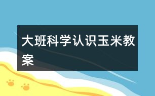 大班科學(xué)認(rèn)識玉米教案