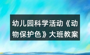 幼兒園科學活動《動物保護色》大班教案反思