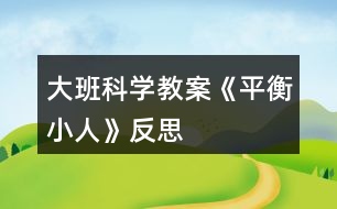 大班科學教案《平衡小人》反思