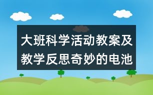 大班科學(xué)活動教案及教學(xué)反思奇妙的電池