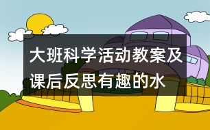 大班科學活動教案及課后反思有趣的水