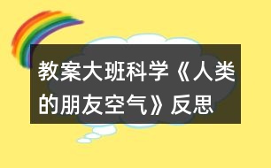 教案大班科學(xué)《人類(lèi)的朋友—空氣》反思