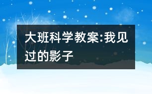 大班科學(xué)教案:我見(jiàn)過(guò)的影子