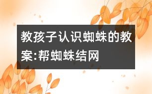 教孩子認(rèn)識蜘蛛的教案:幫蜘蛛結(jié)網(wǎng)
