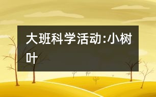 大班科學(xué)活動(dòng):小樹葉