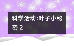科學活動:葉子小秘密 2
