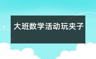 大班數學活動玩夾子