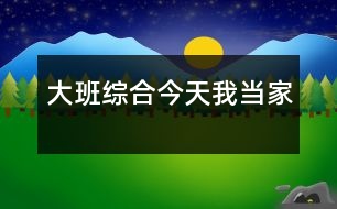 大班綜合：今天我當家