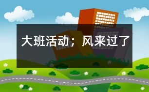 大班活動；風來過了
