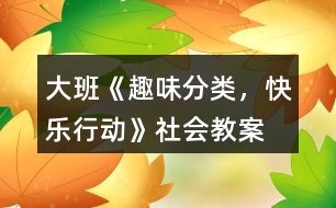 大班《趣味分類，快樂行動》社會教案