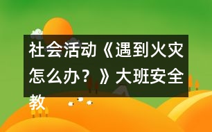 社會活動《遇到火災(zāi)怎么辦？》大班安全教案