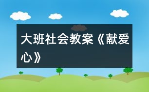 大班社會教案《獻愛心》