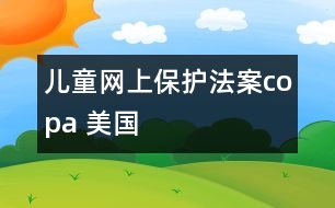兒童網(wǎng)上保護法案（copa 美國）