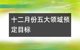 十二月份五大領域預定目標