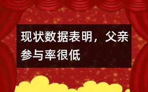 現(xiàn)狀：數(shù)據(jù)表明，父親參與率很低
