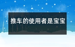 推車(chē)的使用者是寶寶