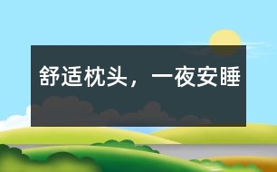 舒適枕頭，一夜安睡