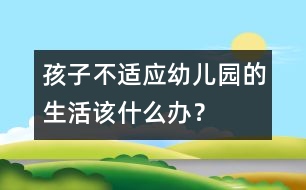 孩子不適應(yīng)幼兒園的生活該什么辦？