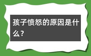 孩子憤怒的原因是什么？
