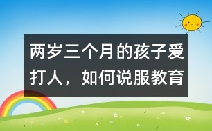兩歲三個(gè)月的孩子愛打人，如何說服教育