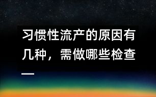 習(xí)慣性流產(chǎn)的原因有幾種，需做哪些檢查――郁凱明回答