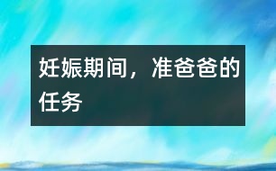 妊娠期間，準爸爸的任務(wù)