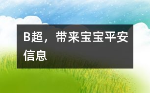 B超，帶來(lái)寶寶平安信息