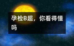 孕檢B超，你看得懂嗎