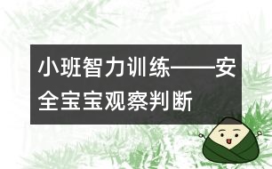 小班智力訓(xùn)練――安全寶寶（觀察、判斷、安全意識(shí)、語(yǔ)言）