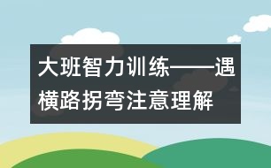 大班智力訓(xùn)練――遇橫路拐彎（注意、理解、判斷）