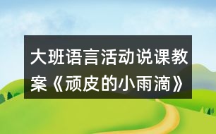 大班語(yǔ)言活動(dòng)說(shuō)課教案《頑皮的小雨滴》反思