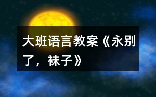 大班語(yǔ)言教案《永別了，襪子》