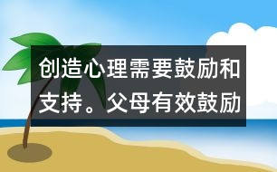 創(chuàng)造心理需要鼓勵和支持。父母有效鼓勵孩子創(chuàng)造心理和