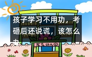 孩子學(xué)習(xí)不用功，考砸后還說謊，該怎么辦